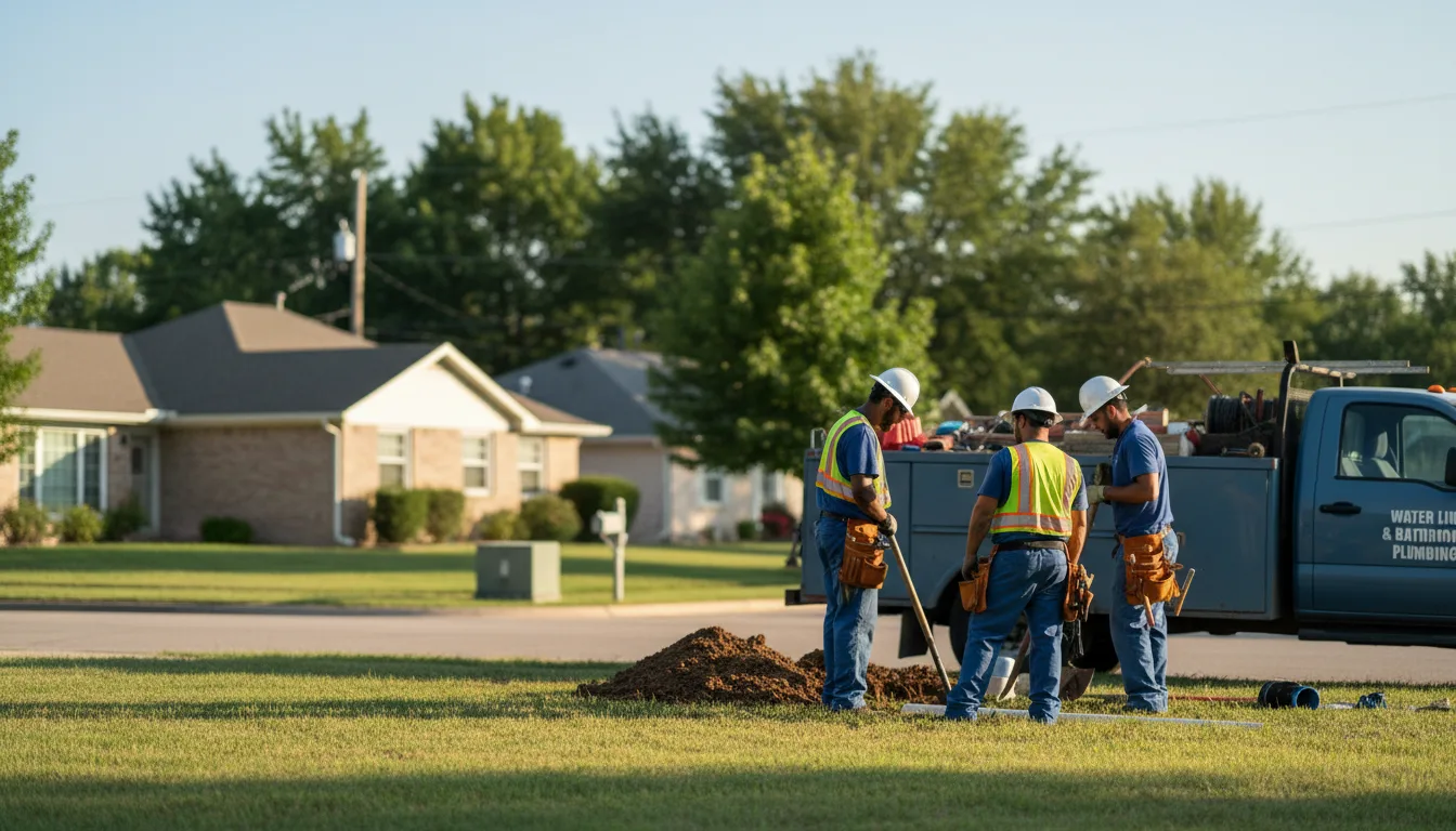 Residential water line and bathroom plumbing service in Pottstown, PA